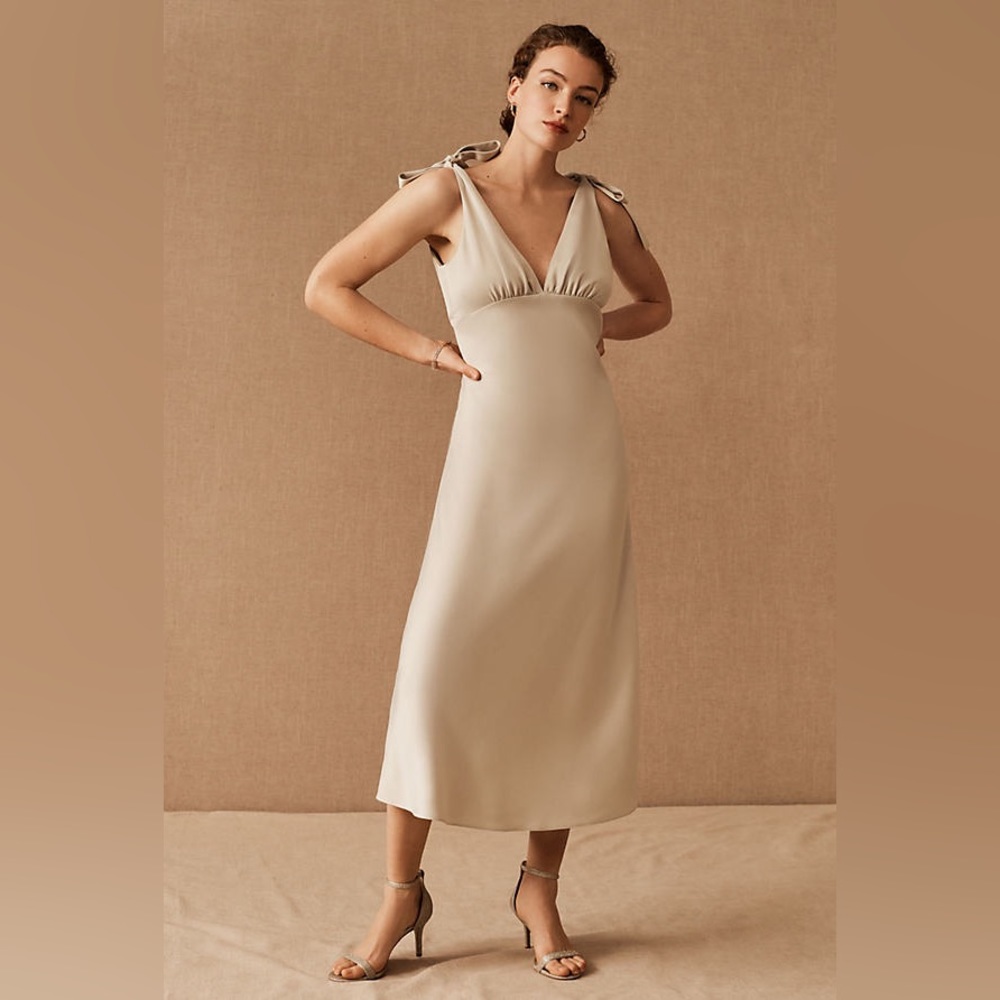 Sachin + Babi plunge tie strap cocktail dress